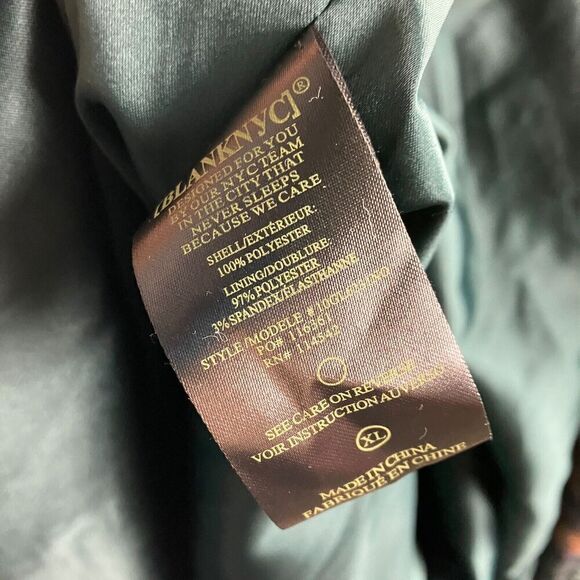 Blank NYC Jacket Women’s XL Green Plaid Shacket Fringe Button Down Pockets - Picture 10 of 16